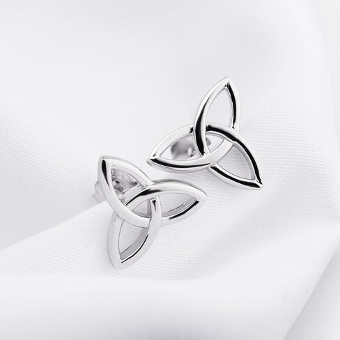 Celtic Stud Earrings Sterling Silver Celtics Jewelry Triquetra Knot Earrings Studs for Women Teen Girls in Saudi Arabia