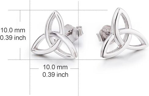 Celtic Stud Earrings Sterling Silver Celtics Jewelry Triquetra Knot Earrings Studs for Women Teen Girls in Saudi Arabia