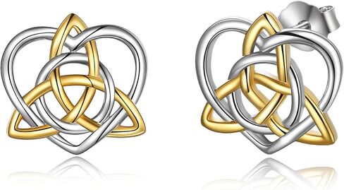 Celtic Stud Earrings Sterling Silver Celtics Jewelry Triquetra Knot Earrings Studs for Women Teen Girls in Saudi Arabia
