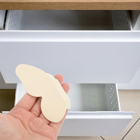 Butterfly Drawer Knobs for Furniture, Cute Cabinet Door Handles, 32mm Hole Spacing, Light Beige Color, 1 Pair for ’s Room Dressers and Cabinets in Kuwait