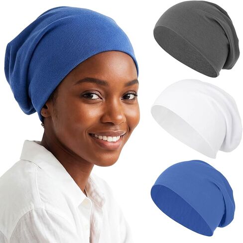 Bohend Bohemian Beanie Hats Headwear Cap Stretch Non Slip Bandanas Sleep Turbans Hats for Women Men Close top Head Covering in Kuwait