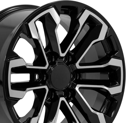 OE Wheels CV69 18 Inch Rim Fits Silverado 1500 Style 6x139.7 18x8.5 Gloss Black Machined - Hollander 5905 (1) in Kuwait