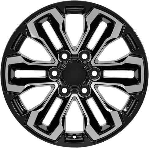 OE Wheels CV69 18 Inch Rim Fits Silverado 1500 Style 6x139.7 18x8.5 Gloss Black Machined - Hollander 5905 (1) in Kuwait