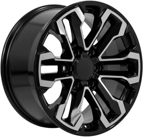OE Wheels CV69 18 Inch Rim Fits Silverado 1500 Style 6x139.7 18x8.5 Gloss Black Machined - Hollander 5905 (1) in Kuwait