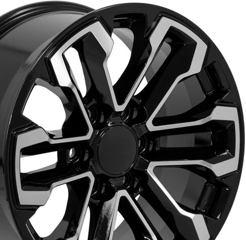 OE Wheels CV69 18 Inch Rim Fits Silverado 1500 Style 6x139.7 18x8.5 Gloss Black Machined - Hollander 5905 (1) in Kuwait
