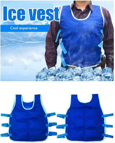 Ice Vest Cooling Vest For Men Women Ice Cube Vest Ice Cooling Vest With Cooling Packs For Men Women Cool Shirt For Summer Hot Weather Outdoor Sports Working 24 Ice Bag in Saudi Arabia