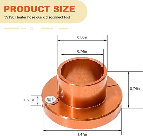 Sun Walker 39190 Heater Hose Quick Disconnect Tool, 3/4" Heater Line Quick Release Tools Replacement, Aluminum Alloy Line Quick-Connect Tools for Automotive Heaters Hoses in Kuwait