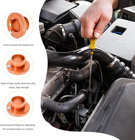 Sun Walker 39190 Heater Hose Quick Disconnect Tool, 3/4" Heater Line Quick Release Tools Replacement, Aluminum Alloy Line Quick-Connect Tools for Automotive Heaters Hoses in Kuwait