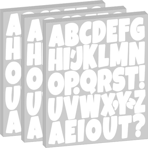 Bemeol رسائل لوحة الإعلانات 1026 قطعة 2 بوصة ملصقات الحروف الأبجدية ملصقات ذاتية اللصق رسائل للنشرة ملصق لوحة الفصول الدراسية صندوق البريد باب ديكور المنزل (أسود) in Kuwait