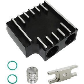 Thermal Bypass Valve Kit for 2019-2024 Ram 6.7L Cummins Diesel Engines - Fits 68RFE & AS69RC Transmissions - Aluminum Cooler Bypass with Billet Filter Coupler - Black Upgraded in Kuwait