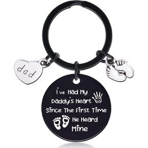 Fathers Keychain Expectant Dad Gifts, New Dad Gifts from Daughter Son, I've Had My Daddy's Heart Key Chain in Kuwait