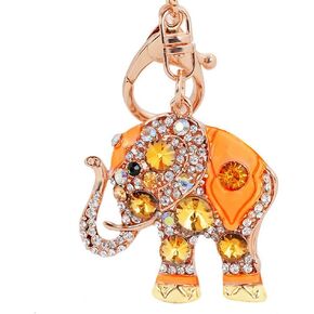 سلسلة مفاتيح على شكل فيل لطيف مرصعة بأحجار الراين هدية سلسلة مفاتيح (بني) in Kuwait