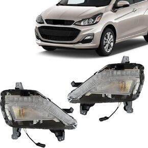 المصد الأمامي LED ضوء الضباب متوافق مع تشيفي سبارك 2019 2020 2021 2022 مصباح الضباب DRL مجموعة السائق الأيسر والجانب الأيمن للراكب 42671917 42671918 in Kuwait