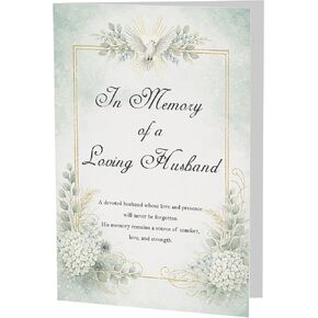 Loss of Husband Sympathy Card– A5 Greeting Card with Printed Verse – Premium UK Made Design in Kuwait
