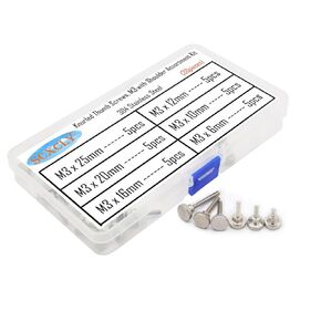 10pcs Knurled Thumb Screws, M6x40mm Flat Knurled Head Thumb Screws Bolts with Shoulder Grip Knobs, 304 Stainless Steel (Silvery) in Kuwait