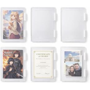 FUYIHGL® 6 قطع حافظات تخزين لحماية المجلات - صندوق مستندات من البلاستيك الصلب مقاس 9.4 بوصة × 6.6 بوصة مع إغلاق سريع - أكمام عرض شفافة لأحجام المانغا والكتب المصورة الحديثة والمجلات الموجزة وبطاقات التهنئة in Kuwait