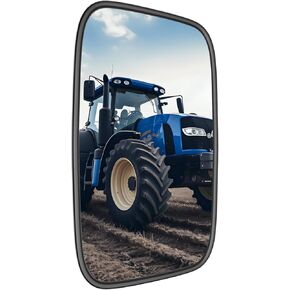 مرآة الرؤية الخلفية للجرارات العالمية، متوافقة مع الجرارات الأمامية والحفارة والجرارات الزراعية - تناسب جون ديري، كيس IH، أجكو، نيو هولاند، ماسي فيرجسون، متعددة الاستخدامات - مرآة قابلة للتعديل مقاس 7.9 بوصة × 13 بوصة in Kuwait