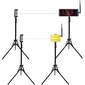 مؤقت ليزر لاسلكي للسباقات، مؤقت ليزر للمسار 40 60 ياردة، نظام مؤقت للسباق بالليزر، مؤقت تشغيل مؤقت للسباق وساعة توقيت للتمرين السريع (حامل مرتفع) in Kuwait