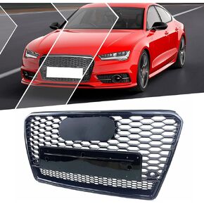 Front Grill Grille Compatible with 2013 2014 2015 Audi A7 S7 Upper Bumper RS7 Style Front Honeycomb Mesh in Saudi Arabia