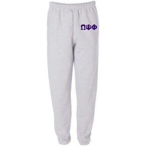 Omega Psi Phi Greek Lettered Thigh Sweatpants in Kuwait