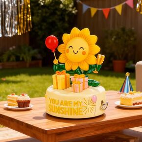 Bowu You are My Sunshine Music Box Decor – Sunflower Figurine with Wind up, Collectible Gift for Mom, Daughter, Girlfriend, Desk & Home Ornament in Kuwait