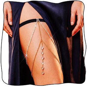 Rhinestone Thigh Chain Beaded Thigh Jewelry for Women in Kuwait