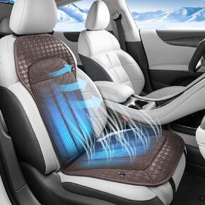 Coverado Cooling Car Seat Cushion, 12V-24V Ventilated Seat Pad with 8 Turbo Fans, 3-Speed Adjustable Dual Blowing & Suction Cooling Cushion, Universal Fit for Car SUV Truck Van All Vehicles, Black in Kuwait