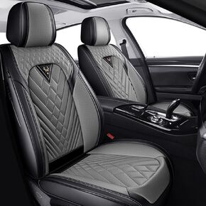 مجموعة أغطية مقاعد السيارة الكاملة لسيارة Hyundai Elantra 2001-2026، غطاء مقعد السيارة من جلد نابا المقاوم للماء مع رغوة الذاكرة، تغطية كاملة وحماية 360 درجة مجموعات أغطية مقاعد السيارة (5 مقاعد، بني وبيج) in Kuwait