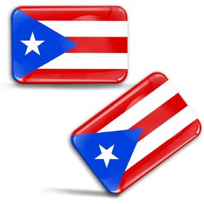 2 x 3D Puerto Rico National Flag Domed Stickers 100% Waterproof & UV Protected Decals Car Motorcycle Helmet PR F 107 in Saudi Arabia