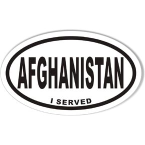 Afghanistan I Served Oval Bumper Sticker in Kuwait