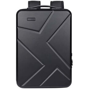 Hard Shell Backpack Large Capacity Laptop Bag USB Backpack for Men (Black) in Saudi Arabia