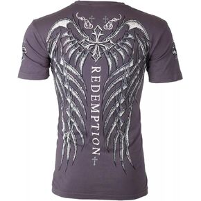 Archaic by Affliction Men's T-Shirt Spine Wings Y2K in Kuwait