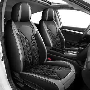 Custom Seat Covers for Honda Civic 2016 2017 2018 2019 2020 2021 Civic LX/EX/Sport/Si/EXL/EX-T/Touring Car Seat Covers Full Set (Black&Grey, 5 Seats) in Kuwait