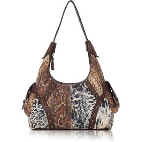 Angel Kiss Soft PU Leather Shoulder Bag，Hobo Purse for Women with Dual Zipper Compartments, Ladies Handbag in Kuwait