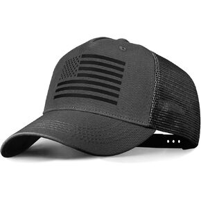 OUTDOOR SHAPING American Flag Trucker Hat - Snapback Fitted Cap for Men & Women, Snap Closure, Breathable Mesh Sides in Saudi Arabia