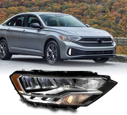 AKKON - For 2019-2023 VW Jetta S/Sport/SE [LED Low/High Beam] Projector Headlight Driver Left Side Replacement in Saudi Arabia
