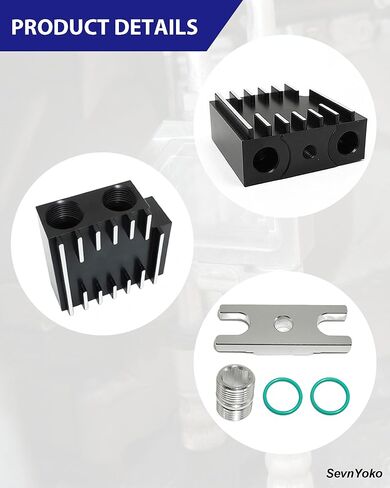 Thermal Bypass Valve Kit for 2019-2024 Ram 6.7L Cummins Diesel Engines - Fits 68RFE & AS69RC Transmissions - Aluminum Cooler Bypass with Billet Filter Coupler - Black Upgraded in Kuwait