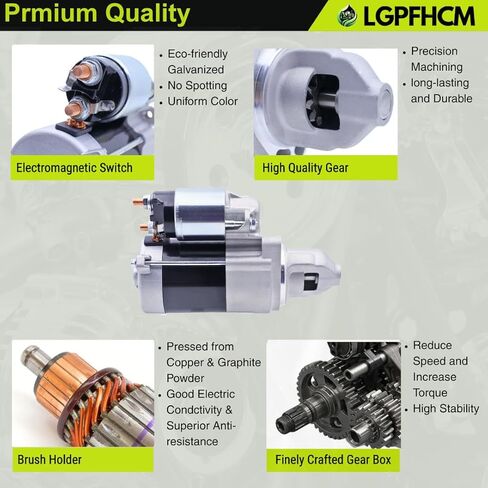 410-52301 12V 10T Starter Motor Fit For John Deere 600M 600R Series 636M 648M 648R 652B 652E 652M 652R 661R W Series W36R W48R W52R WH36A # AUC12656 MIA11626 19169N in Kuwait