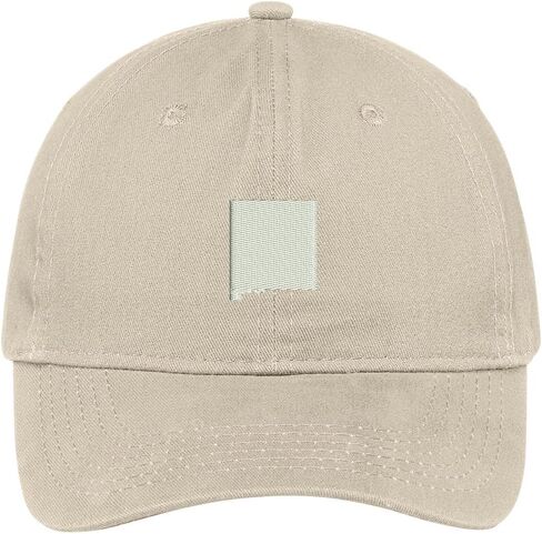 Trendy Apparel Shop New Mexico State Map Embroidered Low Profile Soft Cotton Brushed Baseball Cap in Saudi Arabia