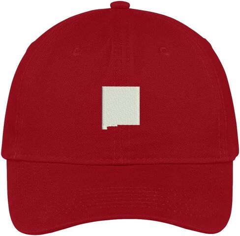 Trendy Apparel Shop New Mexico State Map Embroidered Low Profile Soft Cotton Brushed Baseball Cap in Saudi Arabia