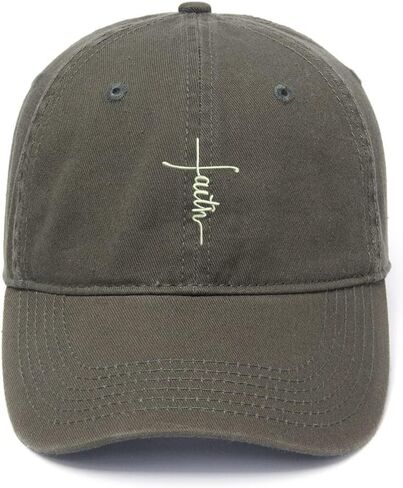 Men's Baseball Caps Jesus Cross Embroidered Dad Hat Washed Cotton Embroidery Hat in Saudi Arabia