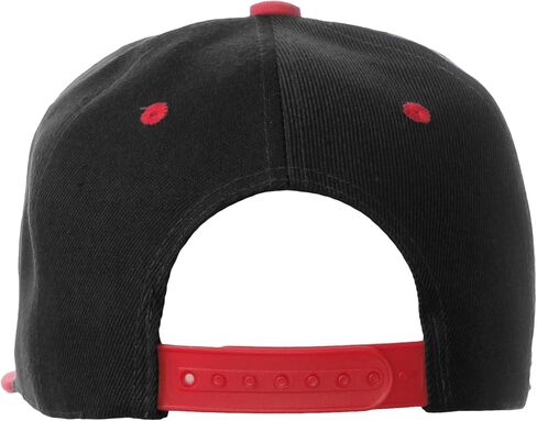 Classic Snapback Hat Custom A to Z Initial Letters, Black Red Cap White Red in Saudi Arabia