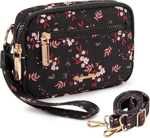 Montana West Wristlet Wallets for Women Nylon RFID Small Crossbody Phone Purse, with Built-in Card Slots for Gift in Kuwait