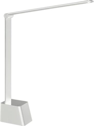 مصباح مكتب Ambertronix Minimalist LED، 5 أوضاع إضاءة، منفذ شحن USB، أذرع من الألومنيوم، محمول، قابل للتعتيم، تحكم باللمس، مؤقت تلقائي، محول طاقة (5V2A) مطلوب ومتضمن. in Kuwait