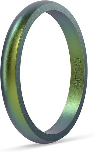 خاتم Enso Rings Halo Legend من السيليكون - صنع في الولايات المتحدة الأمريكية - خاتم سيليكون مريح للغاية ومسامي وآمن - خاتم زفاف من السيليكون للرجال والنساء in Kuwait