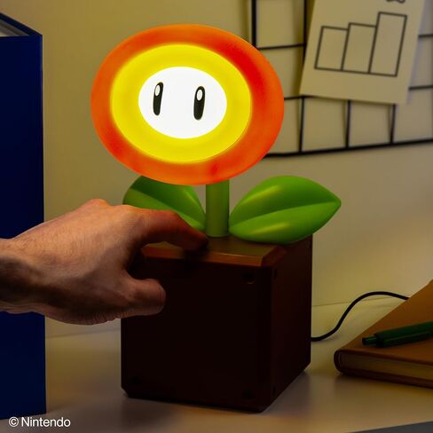 Paladone Super Mario Fireflower LED Lamp, Officially Licensed Nintendo Desk Lamp for Gamer, USB Powered Home Decor Gift in Saudi Arabia