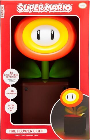 Paladone Super Mario Fireflower LED Lamp, Officially Licensed Nintendo Desk Lamp for Gamer, USB Powered Home Decor Gift in Saudi Arabia