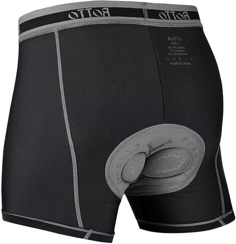 ROTTO Mens Padded Cycling Underwear Bike Shorts 3D MTB Liner Quick Drying in Saudi Arabia