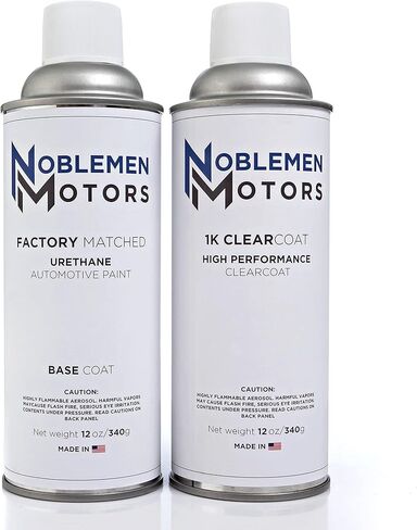 Exact Match Automotive Touch Up Paint Kit Compatible with Chevrolet 40U/11U/9737/WA9737 White OEM Spray Paint - 12oz Basecoat and 1K Clearcoat in Kuwait