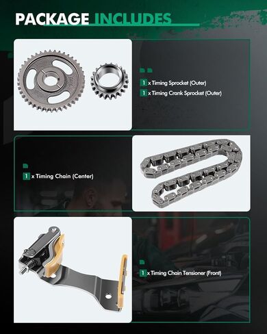 SCITOO C-3086K 90376S Engine Timing Chain Kit Replaces for Ford E-150 E-250 Econoline for F-150 Heritage Freestar Taurus Thunderbird Windstar for Lincoln Continental for Mercury Monterey 90-08 in Saudi Arabia